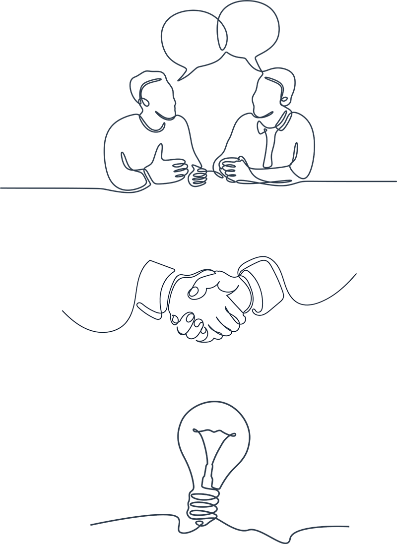 Munnelly Group Working Hard Thinking Smart Core Values Graphic